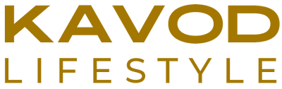 Gold 'KAVOD LIFESTYLE' logo on a white background