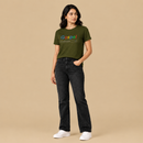 Kavod Unisex Premium Gospel Embroidery Print T-Shirt Olive Green