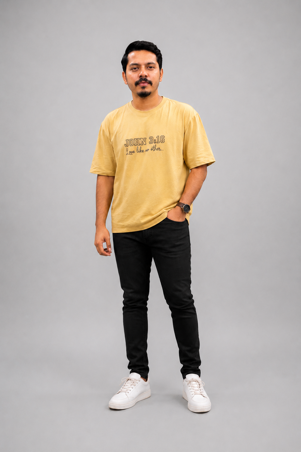 Kavod Lifestyle John 3:16 Embroidery Oversize T-Shirt