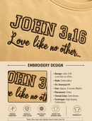 Kavod Lifestyle John 3:16 Embroidery Oversize T-Shirt