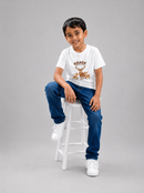 Grace Upon Grace Kid's Unisex White Cotton Round Neck T-Shirt