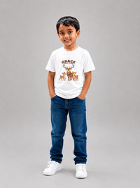 Grace Upon Grace Kid's Unisex White Cotton Round Neck T-Shirt