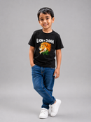 Lion Of Judah Kid's Unisex Black Cotton Round Neck T-Shirt