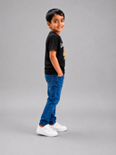Lion Of Judah Kid's Unisex Black Cotton Round Neck T-Shirt