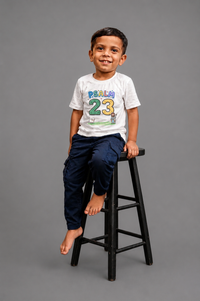 Psalm 23 Kid's Unisex White Cotton Round Neck T-Shirt