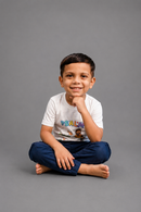 Psalm 23 Kid's Unisex White Cotton Round Neck T-Shirt