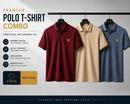 Kavod Lifestyle Men’s Combo Pack of 3 Premium Polo T-Shirts | Beige, Maroon & Blue