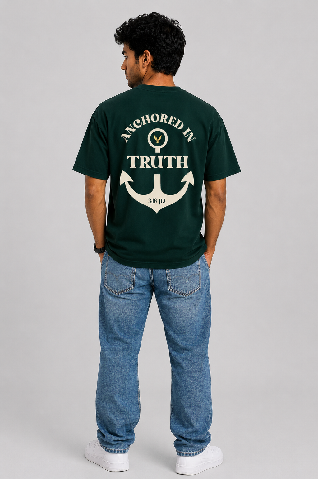Anchored In Truth Premium Drop Shoulder T-Shirt