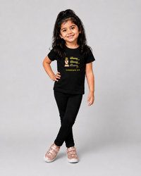 Jesus 100%  Kid's Unisex Black Cotton Round Neck T-Shirt