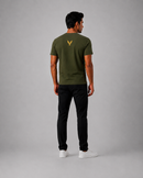 Kavod Unisex Premium Gospel Embroidery Print T-Shirt Olive Green