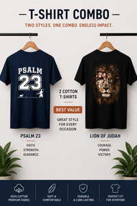 Kavod Lifestyle Psalm 23 & Maranatha Cotton T-Shirt Combo