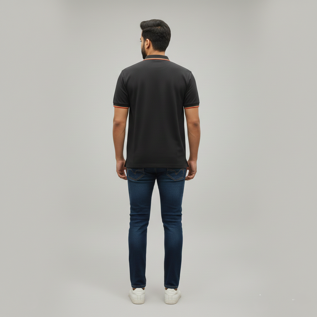 Kavod Men's Premium POLO T-SHIRT Black Color