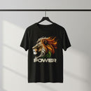 India Tricolor Power Lion Print Premium T-Shirt