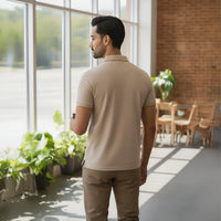 Kavod Men's Premium POLO T-SHIRT Beige Color