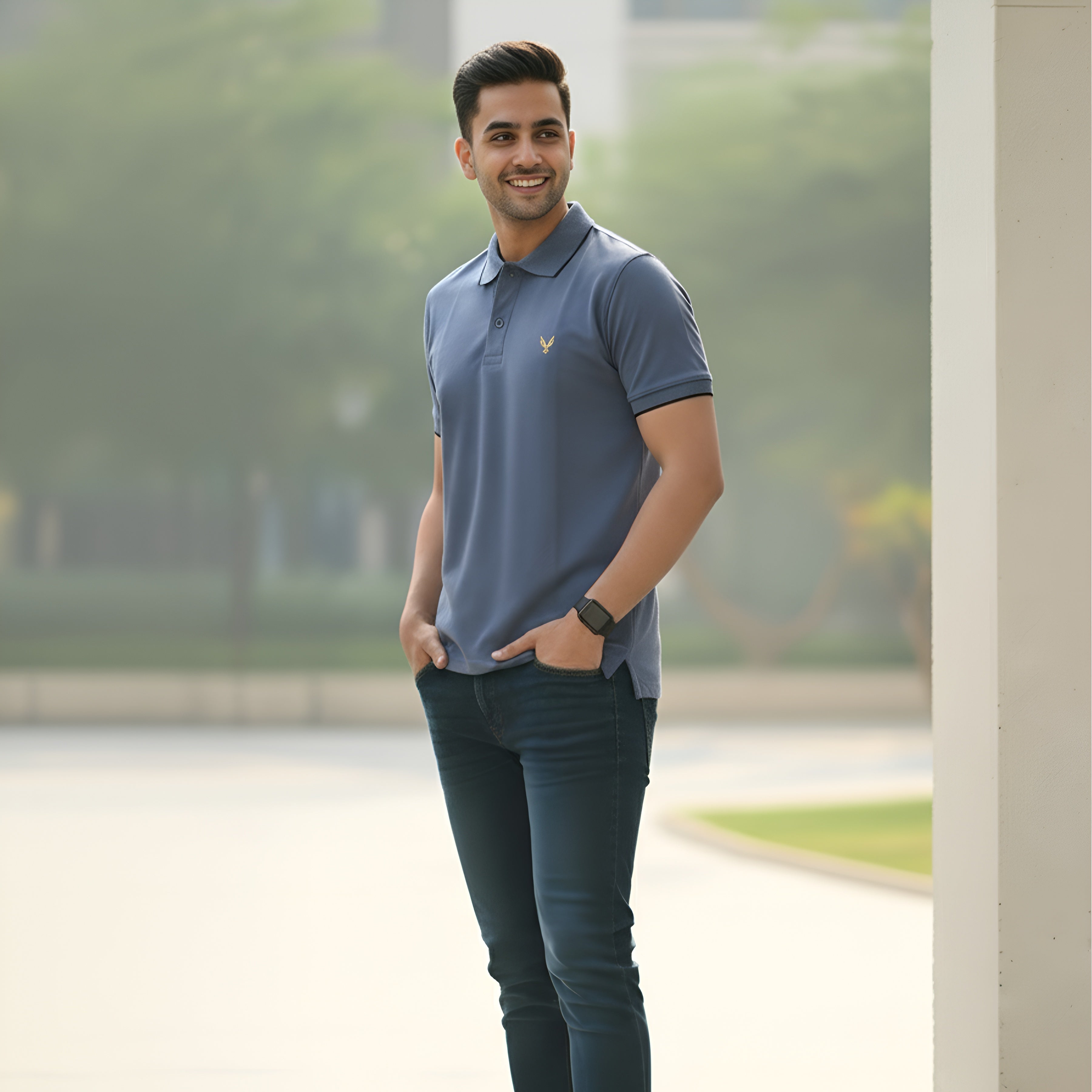 Kavod Men's Premium POLO T-SHIRT Blue Color