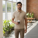 Kavod Men's Premium POLO T-SHIRT Beige Color