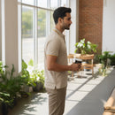 Kavod Men's Premium POLO T-SHIRT Beige Color