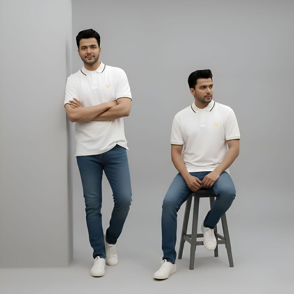 Kavod Men's Premium POLO T-SHIRT White Color