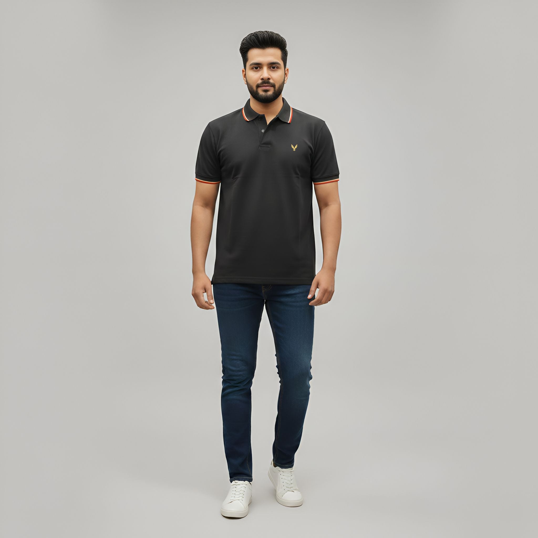 Kavod Men's Premium POLO T-SHIRT Black Color